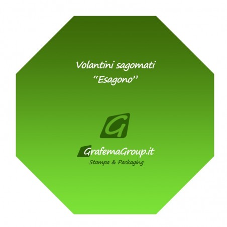 Volantini sagomati "Esagono"
