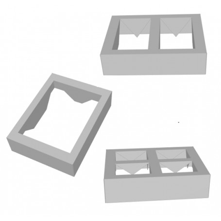 Confezione da 12 X Piccolo Quadrato Nero FLOCCATI Gift Box/Portagioie con inserto H fessura in 