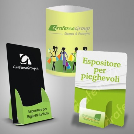 Espositori personalizzati, espositori per volantini, espositori per pieghevoli